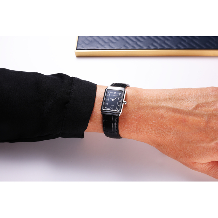 Art Deco 1925s 17577AP84 Pırlantalı Çelik Kadın Kol Saati