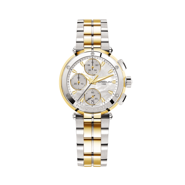 Newport Chronograph 35688BT19 Bicolor Kadın Kol Saati