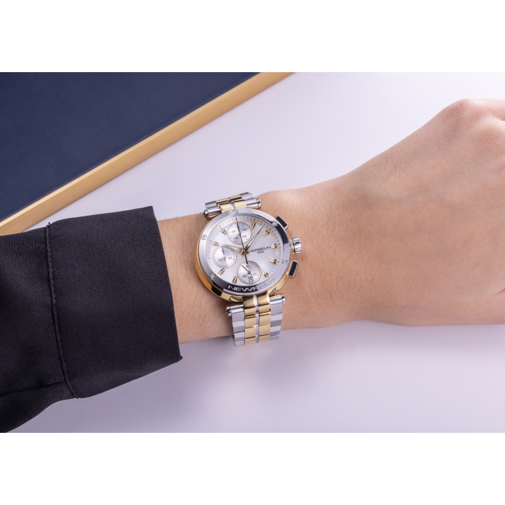 Newport Chronograph 35688BT19 Bicolor Kadın Kol Saati