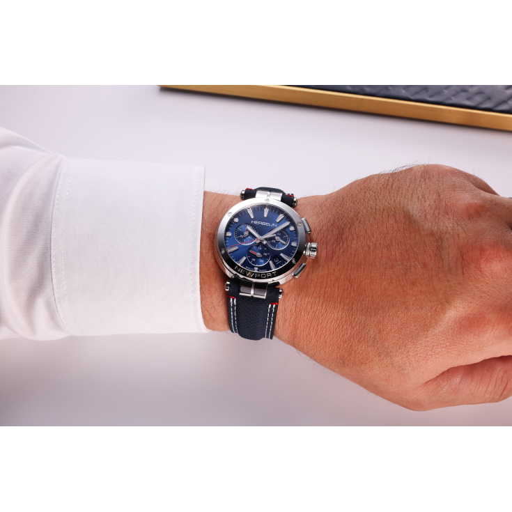 Newport Chronograph 37658AP15BL Çelik Erkek Kol Saati